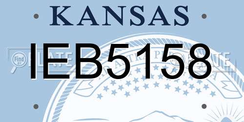 IEB5158 Kansas License Plate