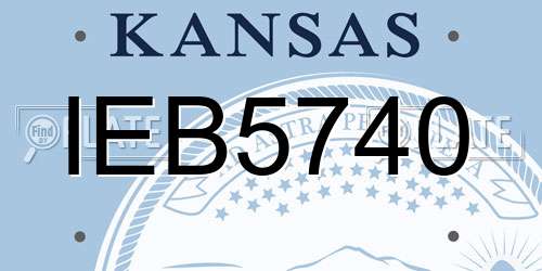 IEB5740 Kansas License Plate