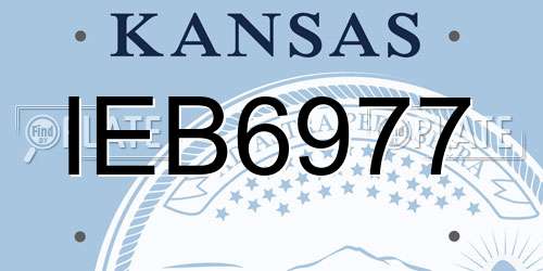 IEB6977 Kansas License Plate