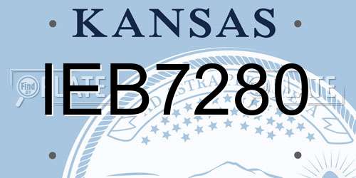 IEB7280 Kansas License Plate