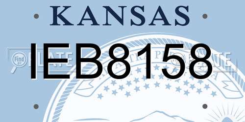 IEB8158 Kansas License Plate