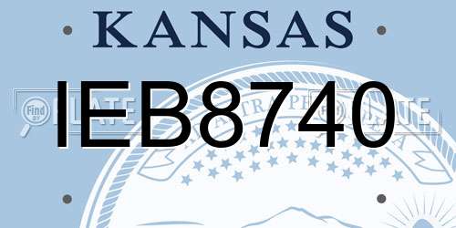 IEB8740 Kansas License Plate