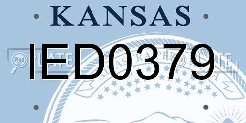 IED0379 Kansas License Plate