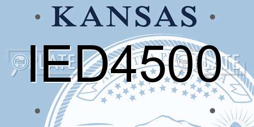 IED4500 Kansas License Plate