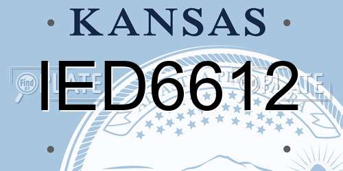 IED6612 Kansas License Plate