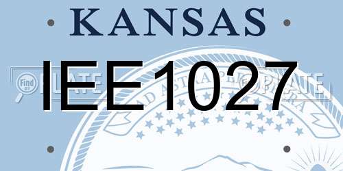 IEE1027 Kansas License Plate