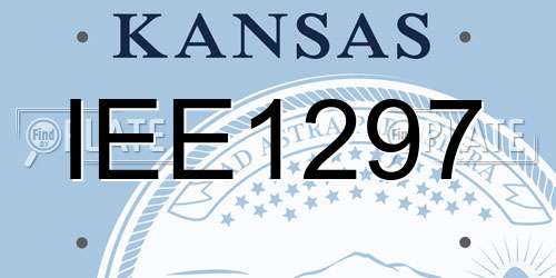 IEE1297 Kansas License Plate
