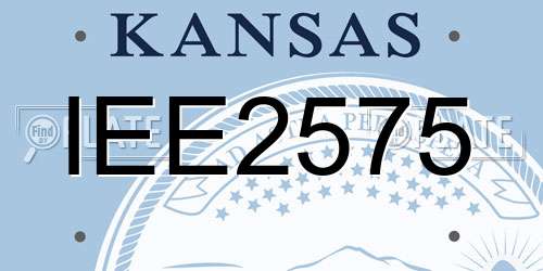 IEE2575 Kansas License Plate