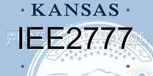 IEE2777 Kansas License Plate