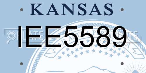 IEE5589 Kansas License Plate