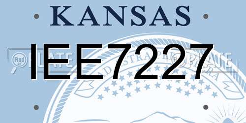 IEE7227 Kansas License Plate