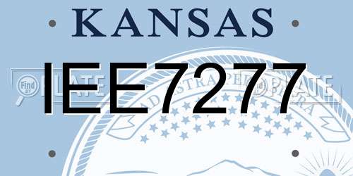 IEE7277 Kansas License Plate