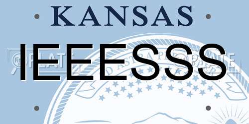 IEEESSS Kansas License Plate