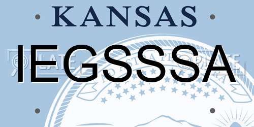 IEGSSSA Kansas License Plate