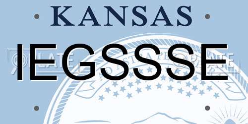 IEGSSSE Kansas License Plate