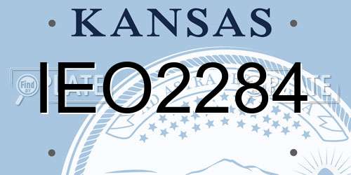 IEO2284 Kansas License Plate