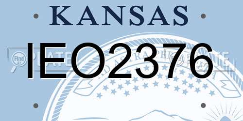 IEO2376 Kansas License Plate