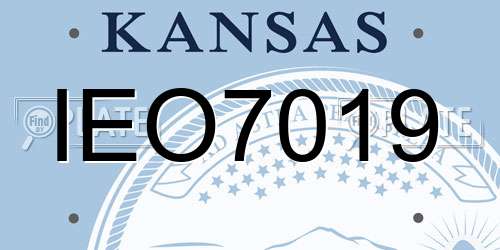 IEO7019 Kansas License Plate