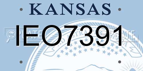 IEO7391 Kansas License Plate
