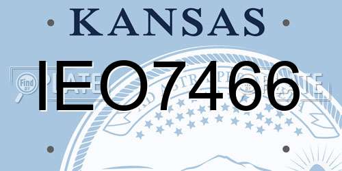 IEO7466 Kansas License Plate