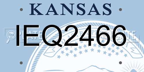 IEQ2466 Kansas License Plate