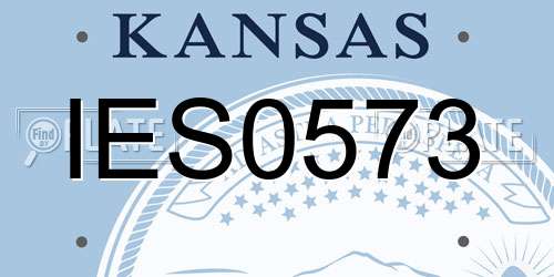 IES0573 Kansas License Plate