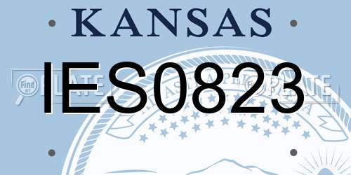 IES0823 Kansas License Plate