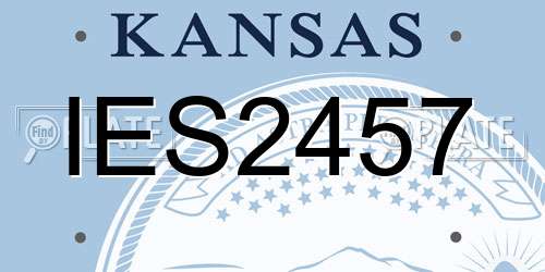 IES2457 Kansas License Plate