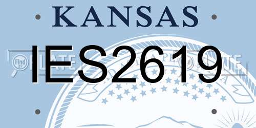 IES2619 Kansas License Plate