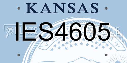 IES4605 Kansas License Plate