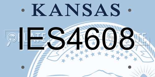 IES4608 Kansas License Plate