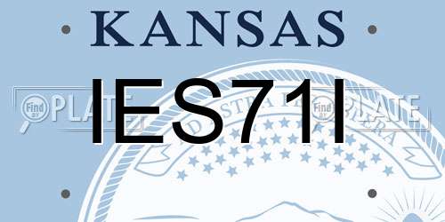 IES71I Kansas License Plate