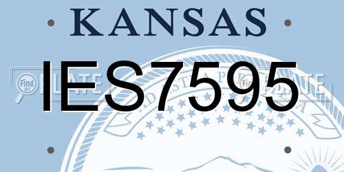 IES7595 Kansas License Plate