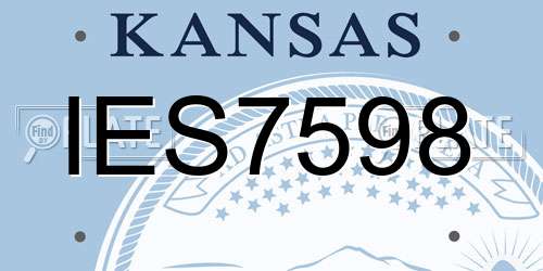 IES7598 Kansas License Plate