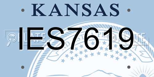 IES7619 Kansas License Plate