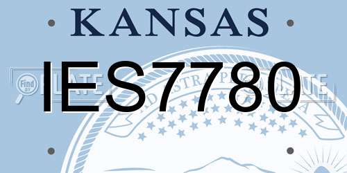 IES7780 Kansas License Plate