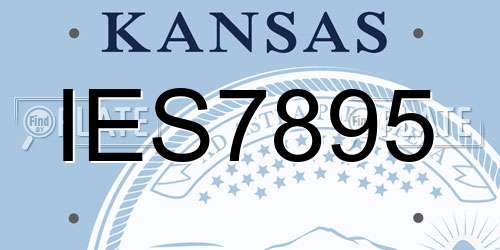 IES7895 Kansas License Plate