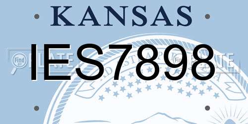 IES7898 Kansas License Plate