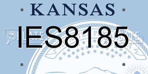 IES8185 Kansas License Plate