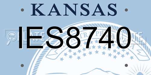 IES8740 Kansas License Plate