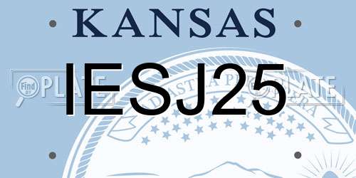 IESJ25 Kansas License Plate
