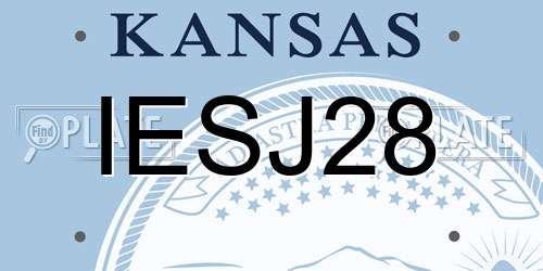 IESJ28 Kansas License Plate