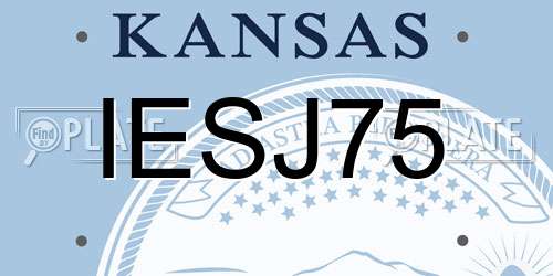 IESJ75 Kansas License Plate