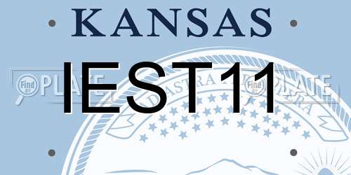 IEST11 Kansas License Plate