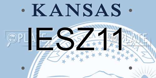 IESZ11 Kansas License Plate