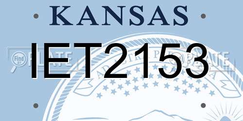 IET2153 Kansas License Plate
