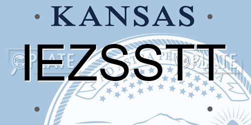 IEZSSTT Kansas License Plate