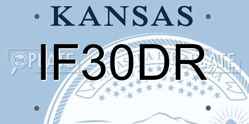 IF30DR Kansas License Plate