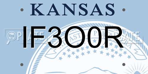 IF3O0R Kansas License Plate