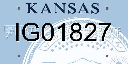 IG01827 Kansas License Plate
